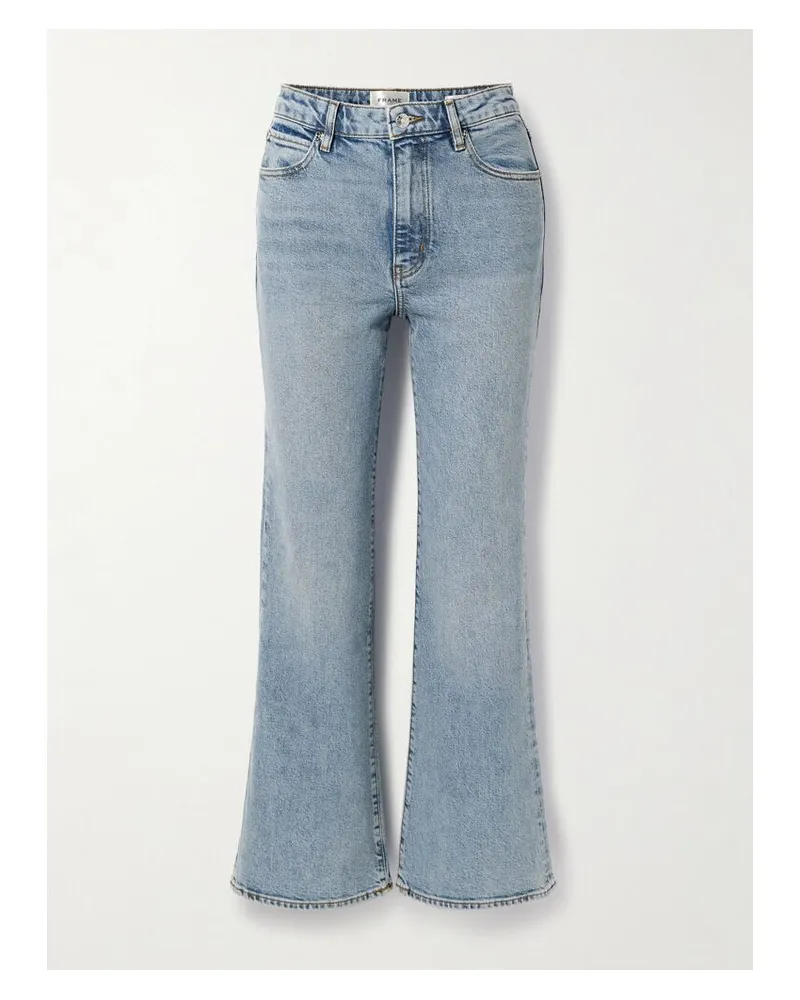 Frame Denim The Pixie Arrow Verkürzte, Hoch Sitzende Bootcut-jeans - Blau Blau