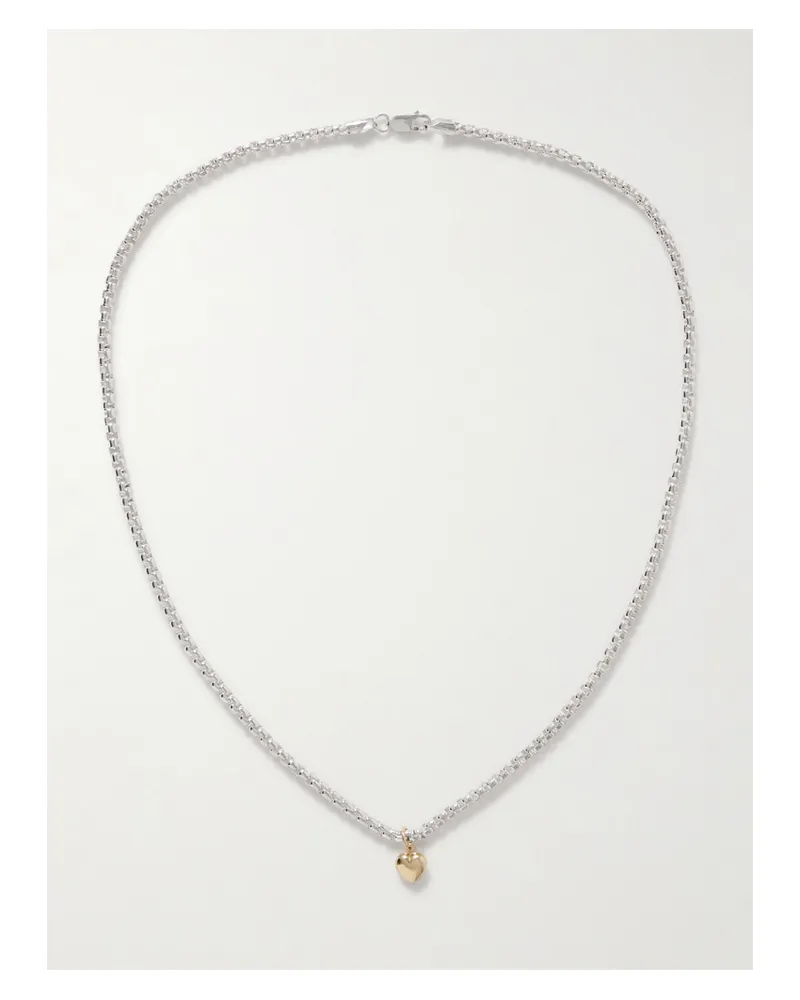 Loren Stewart Gordita Sterling Silver And 14-karat Gold Necklace - White White