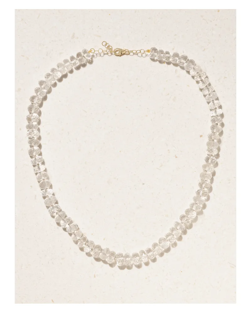 JIA JIA Gold Quartz Necklace - White White