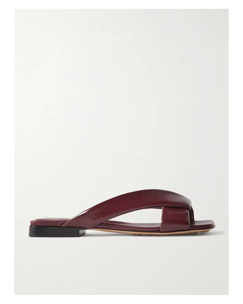 Bottega Veneta Riva Pantoletten Aus Wattiertem Leder - Burgunder Burgunder