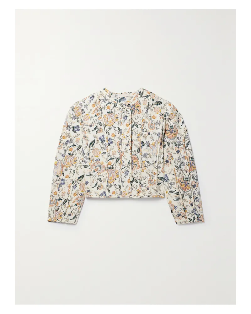Ulla Johnson Anika Gesteppte Jacke Aus Seide Mit Blumenprint - Creme Creme