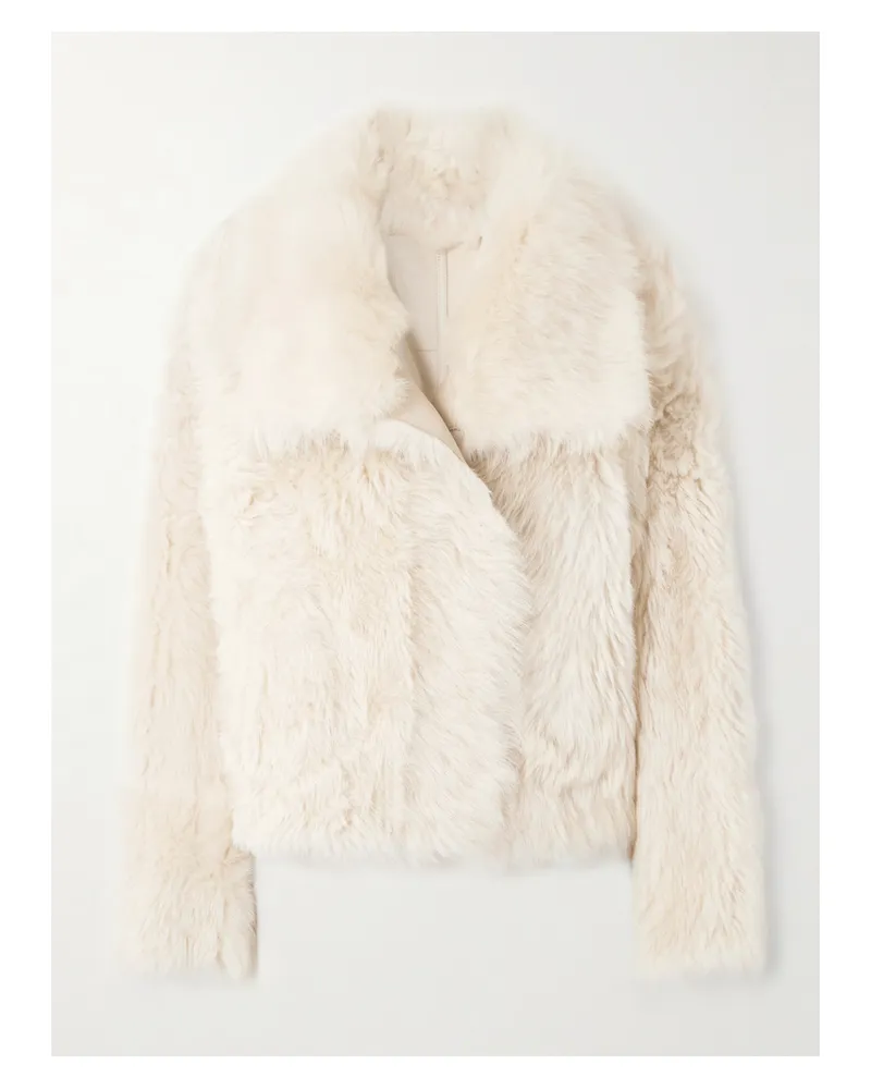 Yves Salomon Shearling Jacket - White White