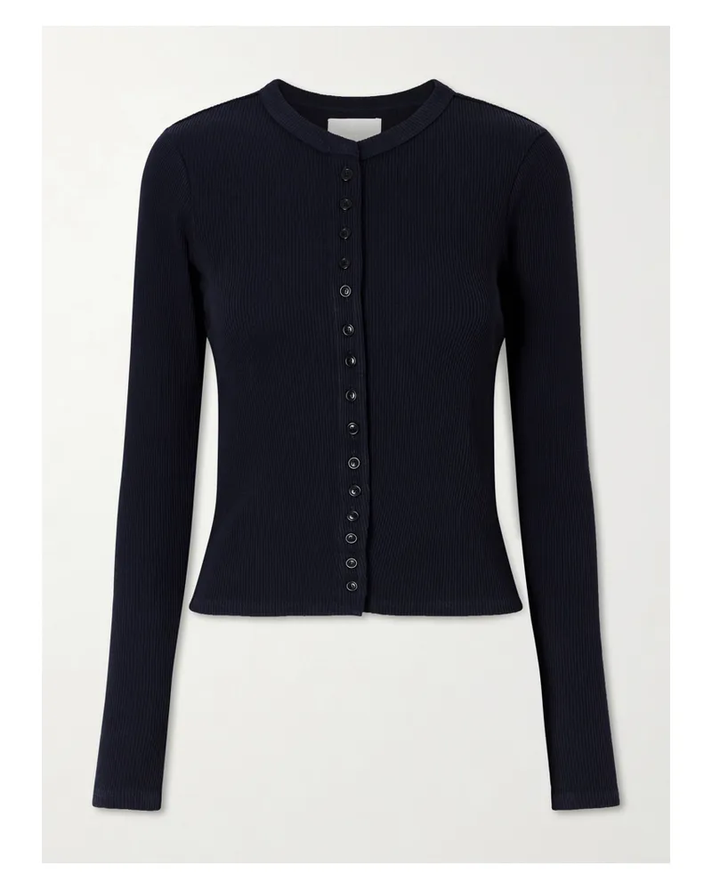 Citizens of humanity Kari Ribbed Stretch-jersey Cardigan - Blue Blue