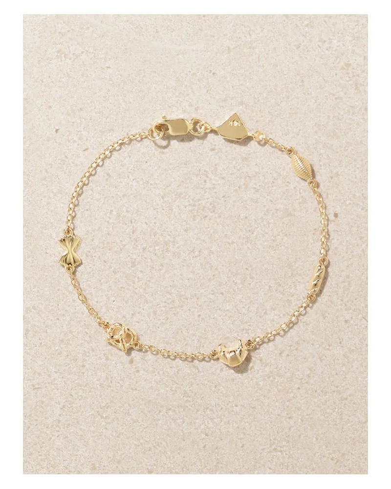 Alison Lou Carbs By The Yard Armband aus 14 Karat Gold