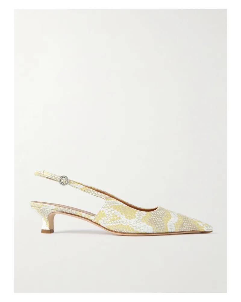 aeyde Catrina Slingback-pumps Aus Leder Mit Schlangeneffekt - Animal-Print Animal-print