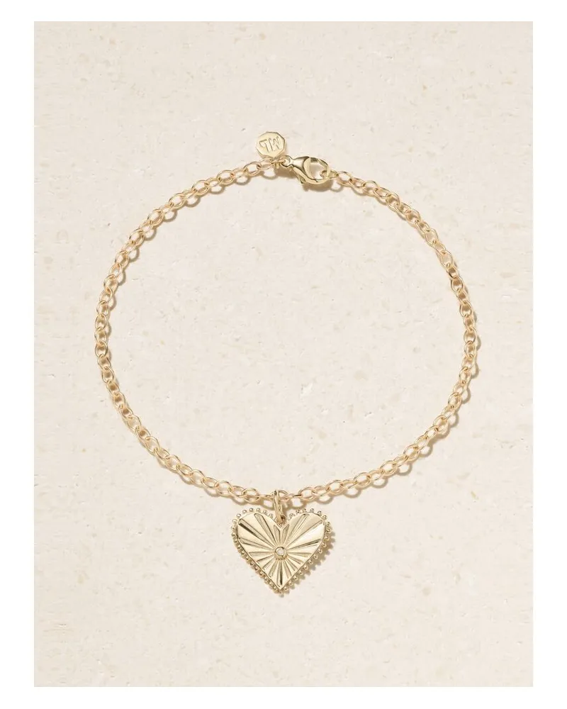 Marlo Laz Pour Toujours Fußkettchen Aus 14 Karat Gold Mit Diamanten Gold