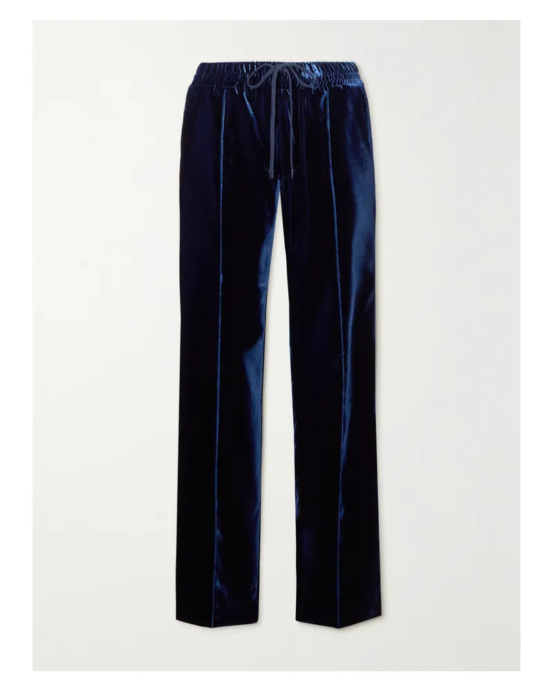 Tom Ford Jogginghose Aus Samt Mit Falten - Blau Blau