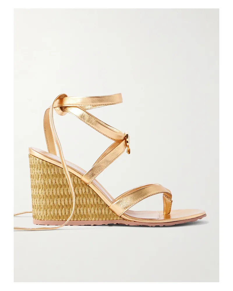 Gianvito Rossi Oleg 85 Wedges Aus Leder - Gold Gold