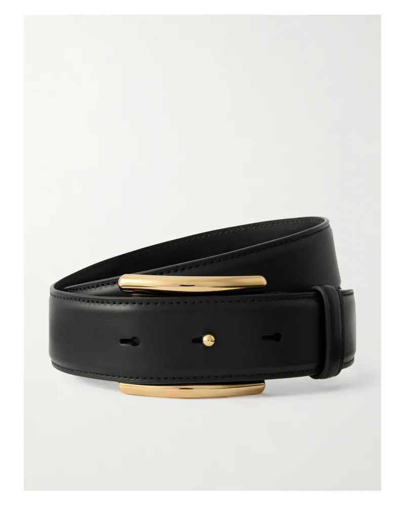 Alaïa Embellished Leather Waist Belt - Black Black