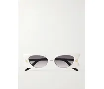 Diorbutterfly S2i Cat-eye Acetate Sunglasses - White