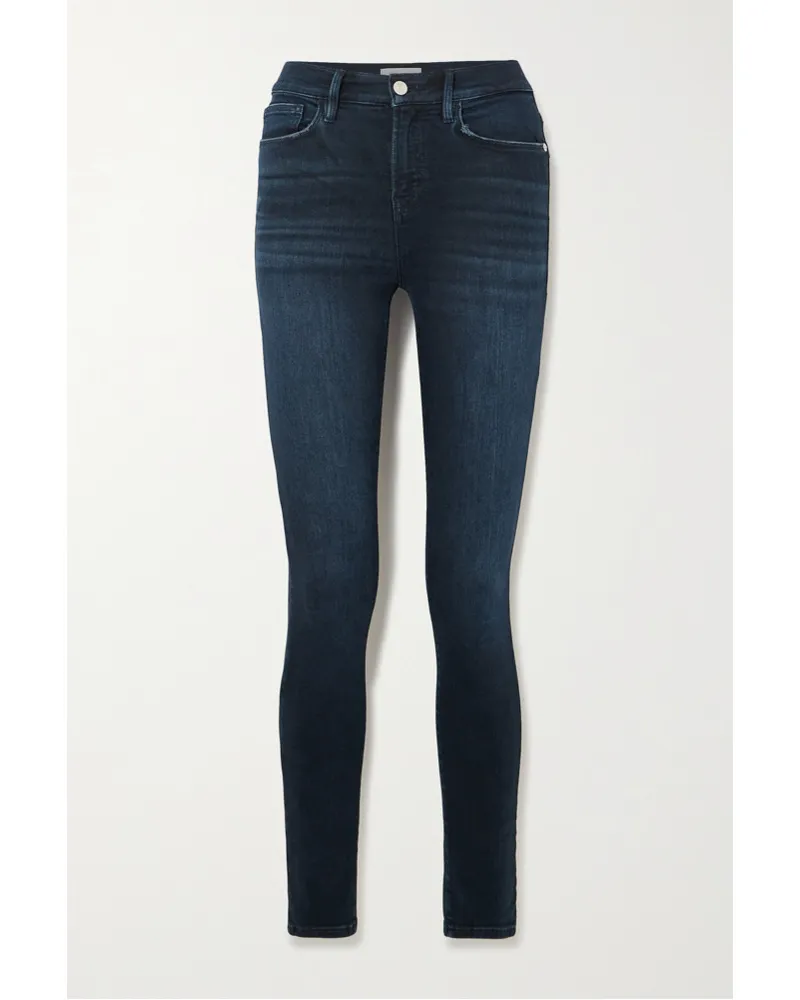 Frame Denim Le High Hoch Sitzende Skinny Jeans Blau