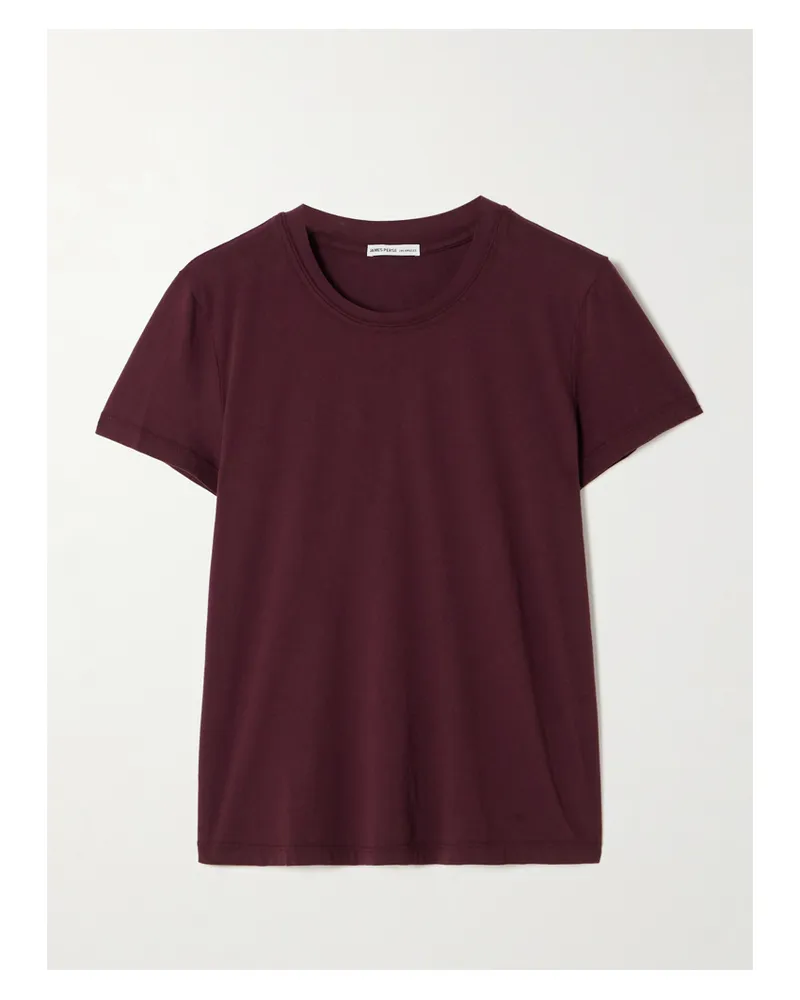James Perse Vintage Boy Cotton-jersey T-shirt - Burgundy Burgundy