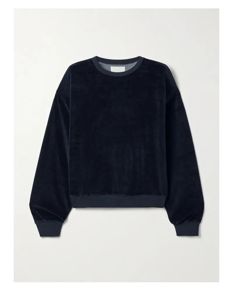 Citizens of humanity Vintage Cotton-blend Velour Sweatshirt - Blue Blue