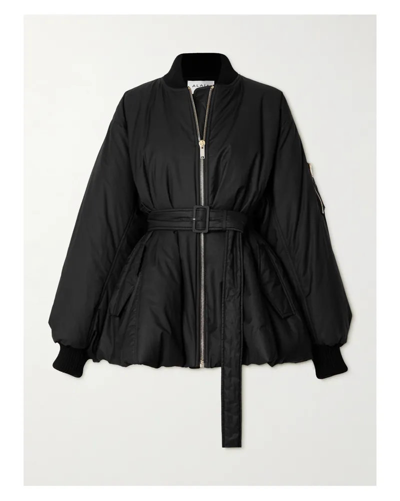 Alaïa Jacke Aus Twill Aus Einer Baumwollmischung Mit Gürtel - Schwarz Schwarz