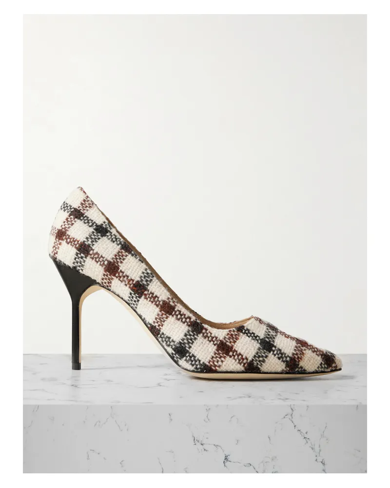Manolo Blahnik Bb 90 Pumps Aus Kariertem Tweed - Mehrfarbig Mehrfarbig