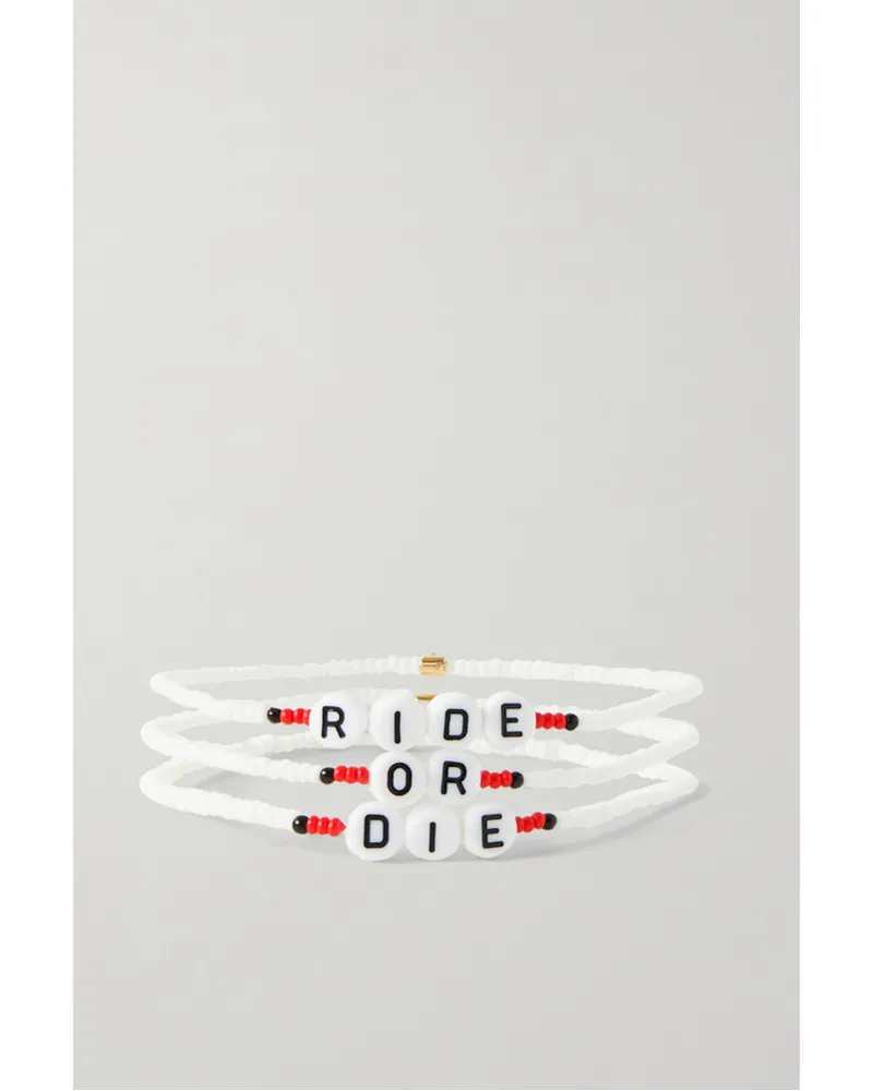 Roxanne Assoulin Ride Or Die Set aus Drei Armbändern Rot