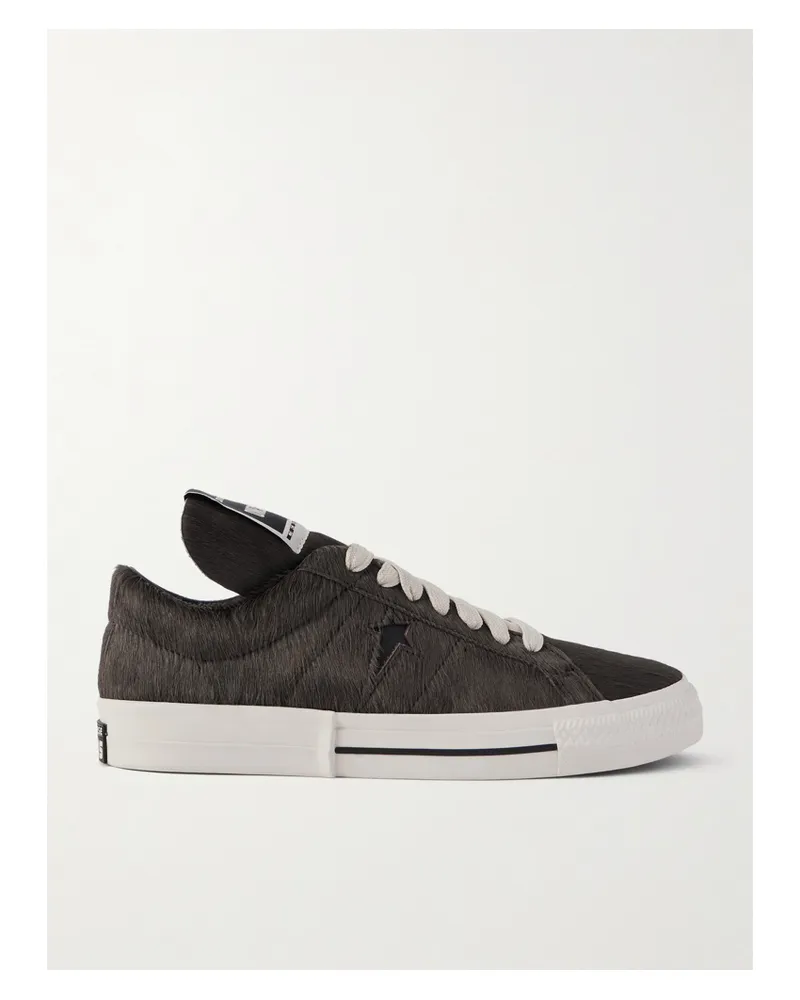 Rick Owens Converse Onestr Sneakers Aus Kuhhaar Mit Lederbesätzen - Braun Braun