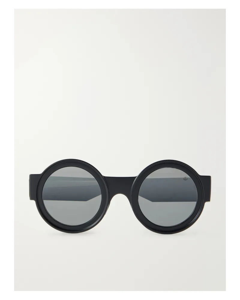Moncler Round-frame Acetate Sunglasses - Black Black