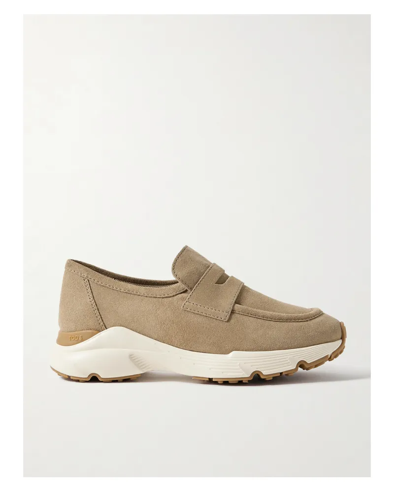TOD'S Suede Slip-on Sneakers - Neutrals Neutrals