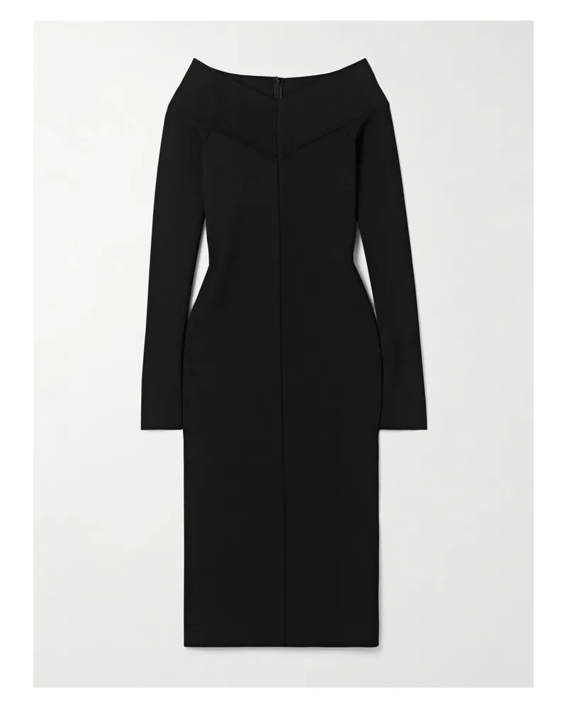 Stella McCartney Schulterfreies Strickkleid - Schwarz Schwarz