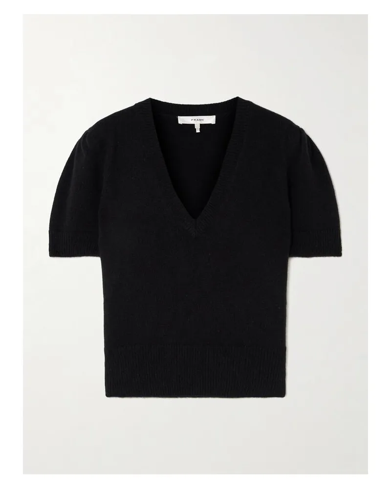 Frame Denim Pullover Aus Recyceltem Kaschmir Mit Raffungen - Schwarz Schwarz