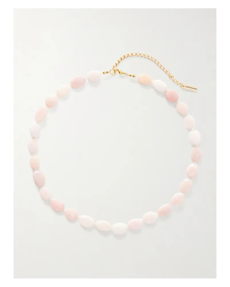 Jennifer Behr Samantha Gold-tone Opal Necklace - Pink Pink