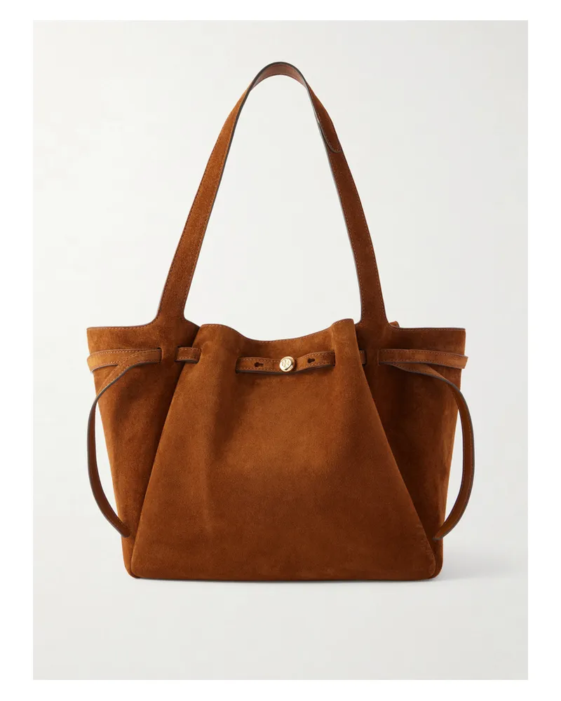 Tory Burch Romy Suede Tote Bag - Brown Brown