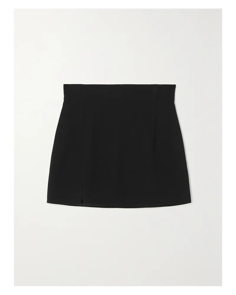 Mônot Minirock Aus Crêpe - Schwarz Schwarz