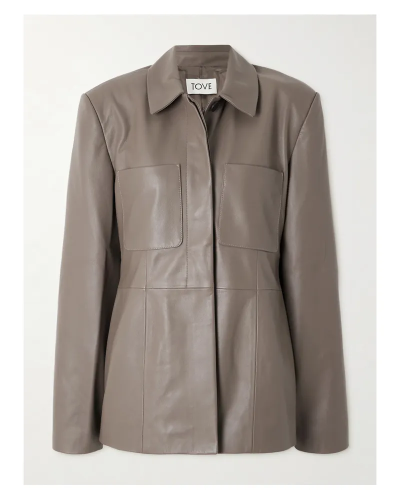 TOVE Magda Lederjacke - Braun Braun
