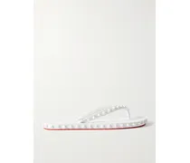 Super Loubi Studded Rubber Flip Flops - White