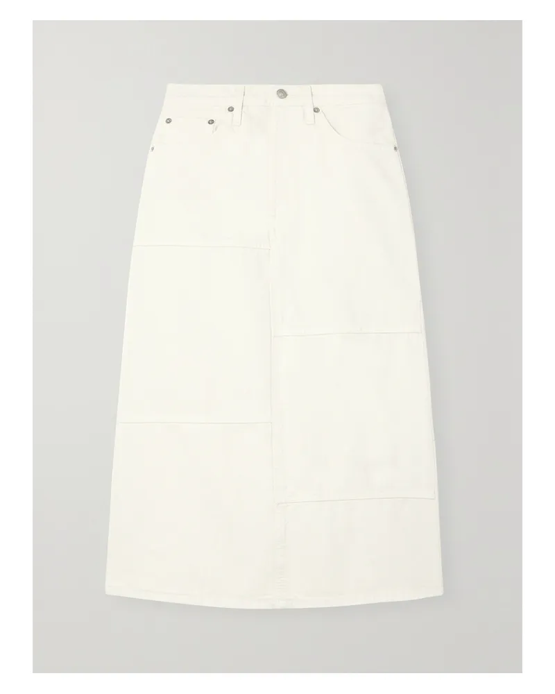 RE/DONE Midi-jeansrock - Weiß Weiß