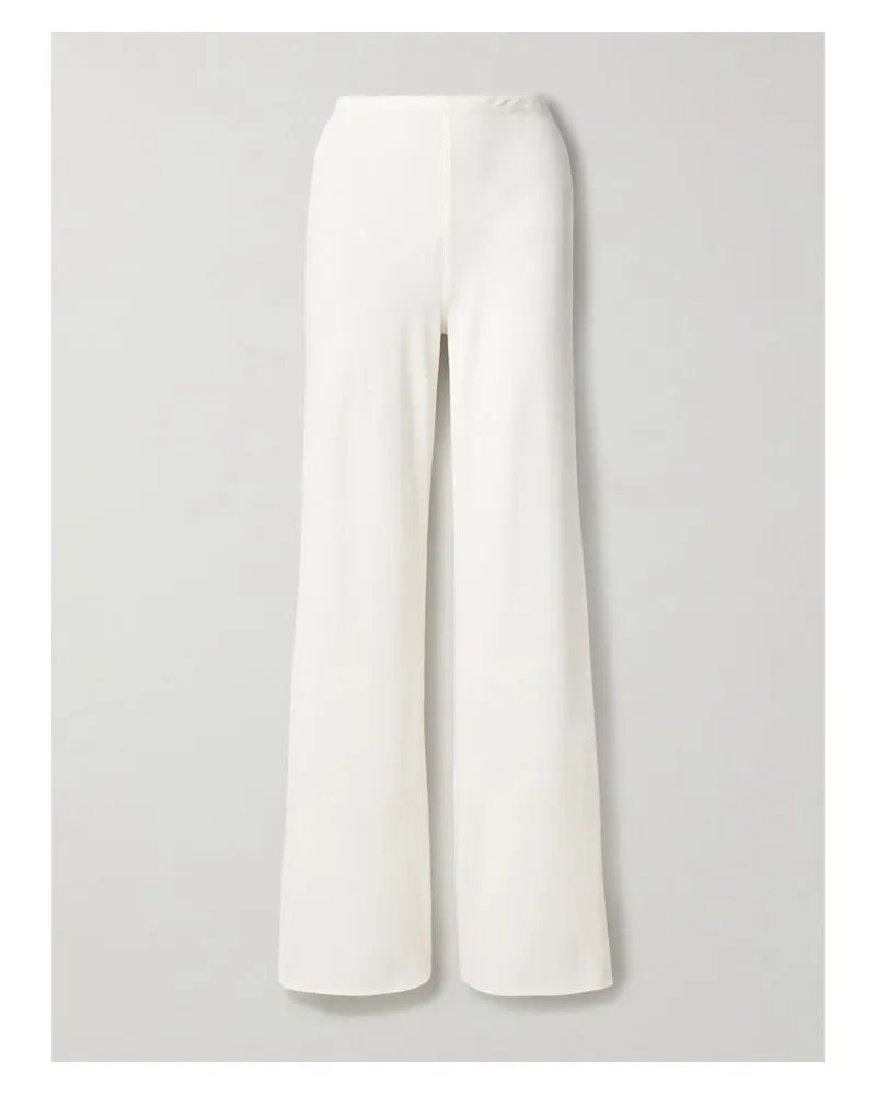 STAUD Stroll Hose Mit Weitem Bein Aus Crêpe - Elfenbein Elfenbein