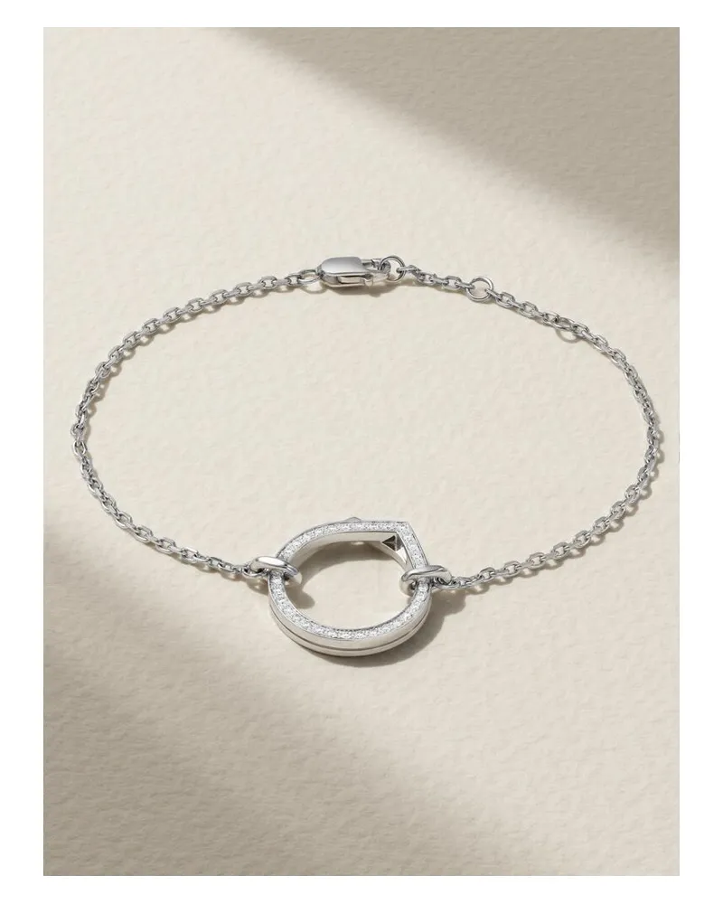 Repossi Antifer Armband Aus 18 Karat Weißgold Mit Diamanten - Silber Silber