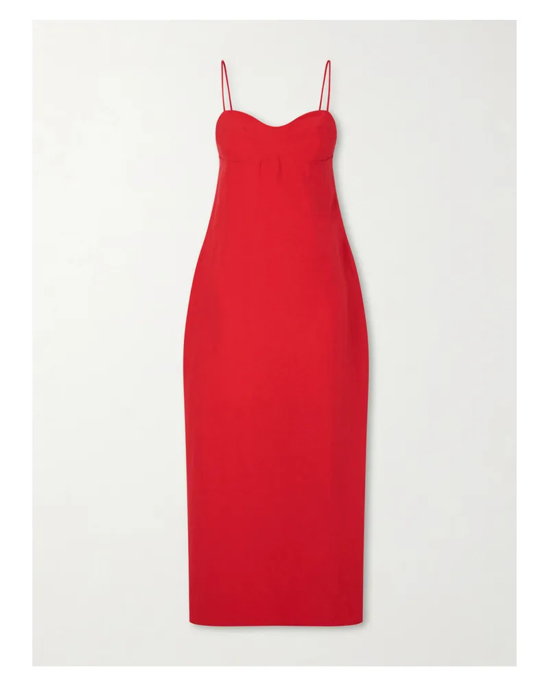 Róhe Dahippa Cotton Midi Dress - Red Red