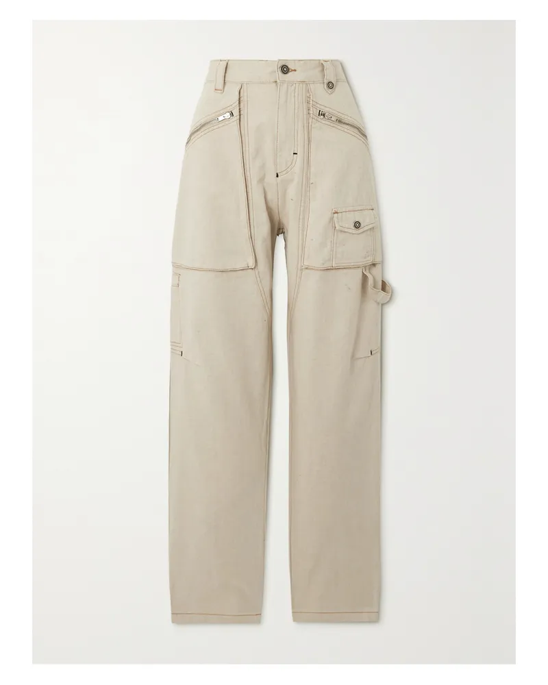 Isabel Marant Paciane Boyfriend-cargojeans - Ecru Ecru