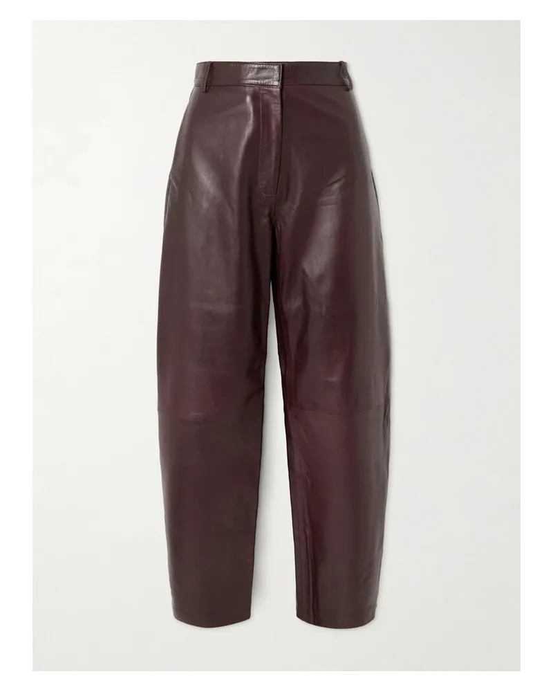St. Agni Barrel-hose Aus Leder - Burgunder Burgunder