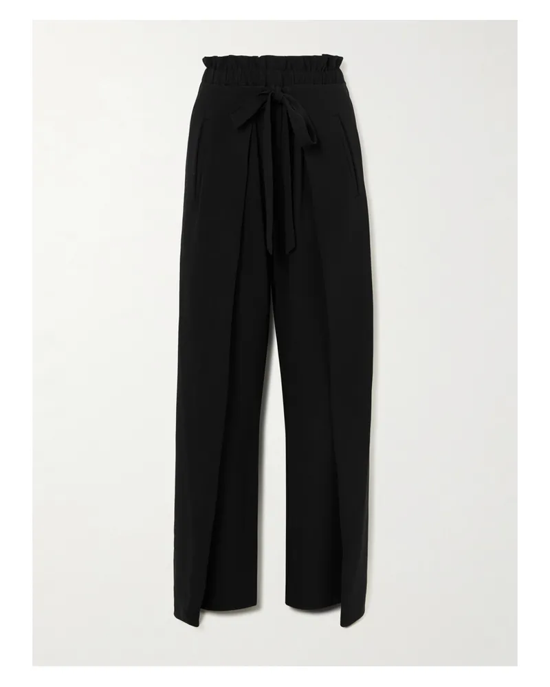 Cult Gaia Naomi Crepe Wide-leg Wrap Pants - Black Black