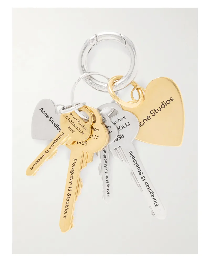 Acne Studios Silver- And Gold-tone Keyring Silver