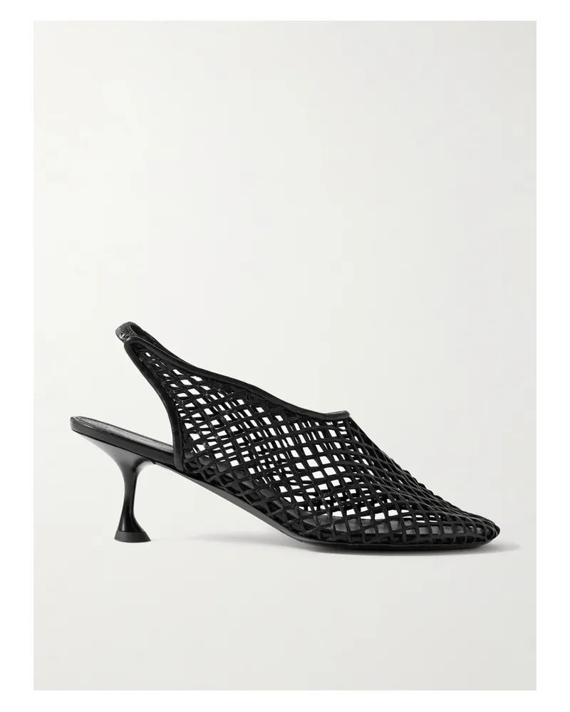 Proenza Schouler Tee Slingback-pumps Aus Leder Mit Cut-outs - Schwarz Schwarz