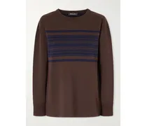 Winterdale Striped Wool And Cashmere-blend Sweater - Brown