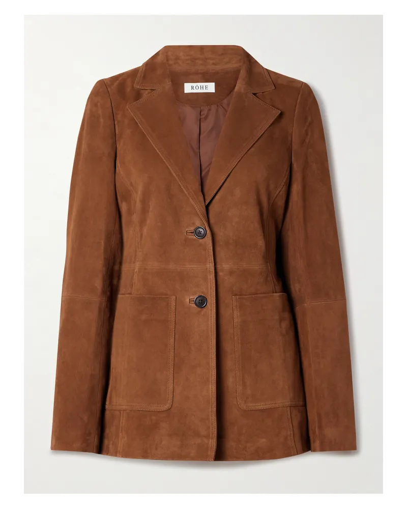 Róhe Blazer Aus Veloursleder - Braun Braun