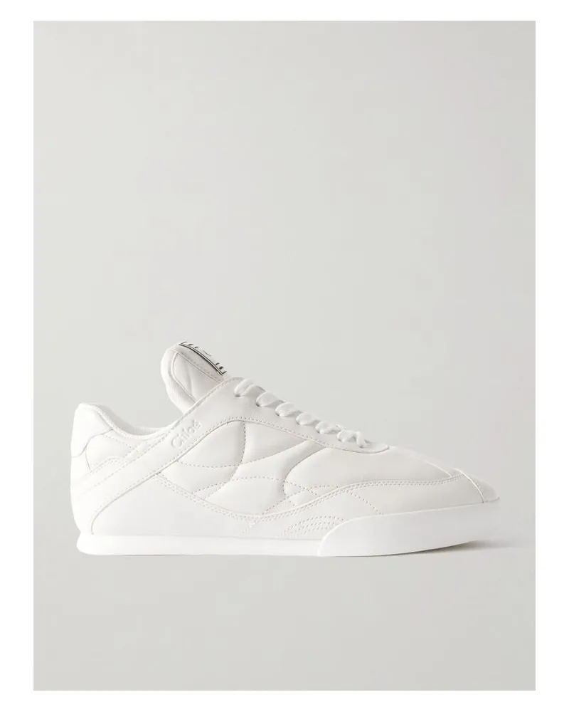Chloé Kick Sneakers Aus Leder Mit Gesteppten Partien - Weiß Weiß