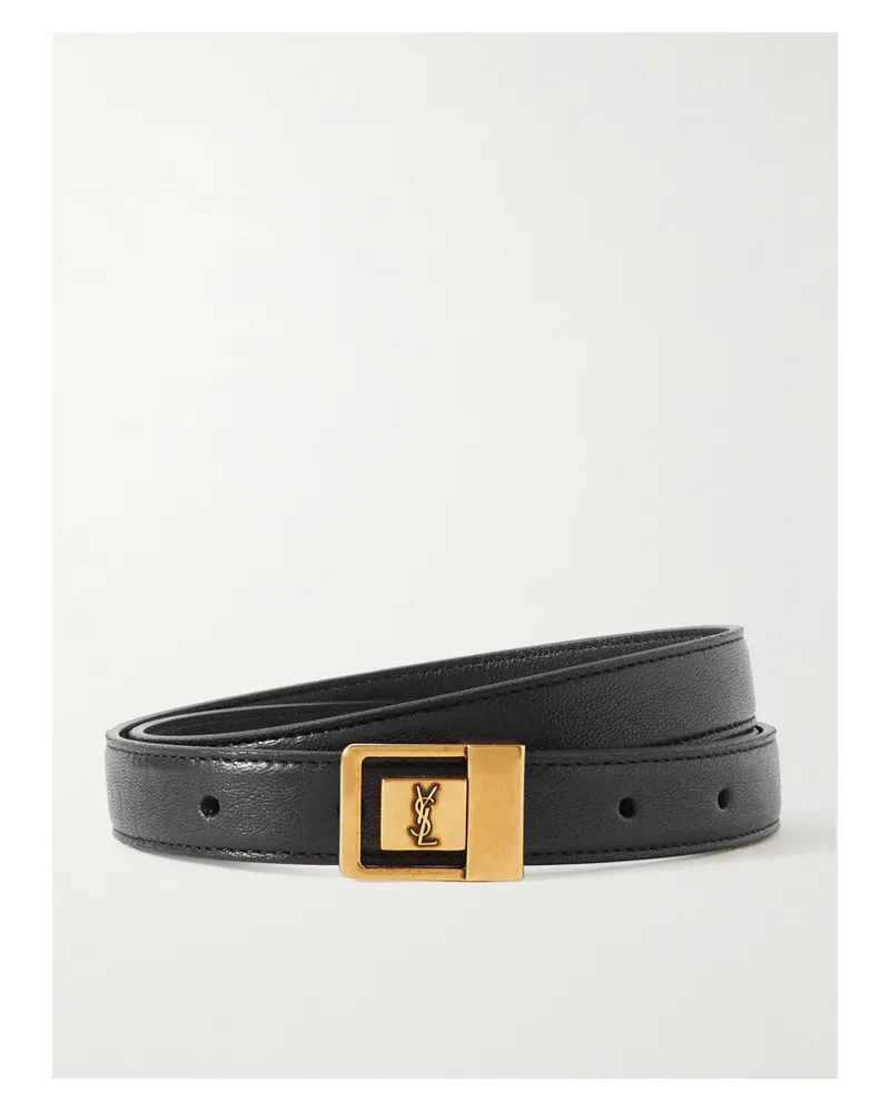 Saint Laurent Leather Waist Belt - Black Black