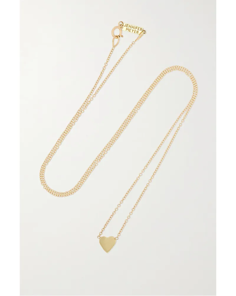 Jennifer Meyer Mini Heart Kette aus 18 Karat Gold