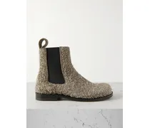 Chelsea Boots Aus Gebürstetem Veloursleder - Grün