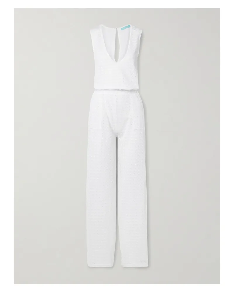 Melissa Odabash Gracie Jumpsuit Aus Häkelmaterial - Weiß Weiß