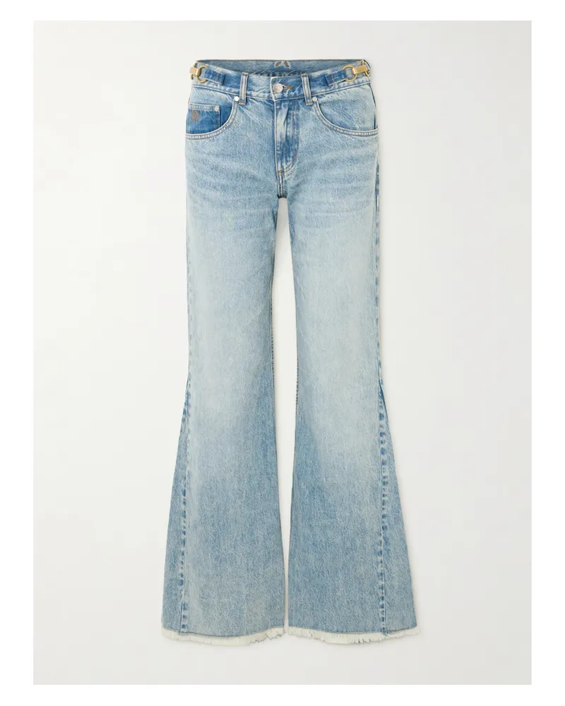 Stella McCartney Schlagjeans Mit Verzierung Und Fransen - Blau Blau