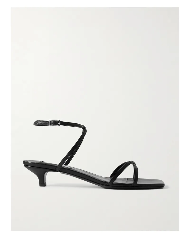 Totême Sandalen Aus Leder - Schwarz Schwarz