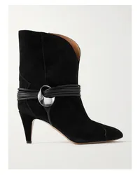 Isabel Marant Dytho Ankle Boots aus Veloursleder Schwarz