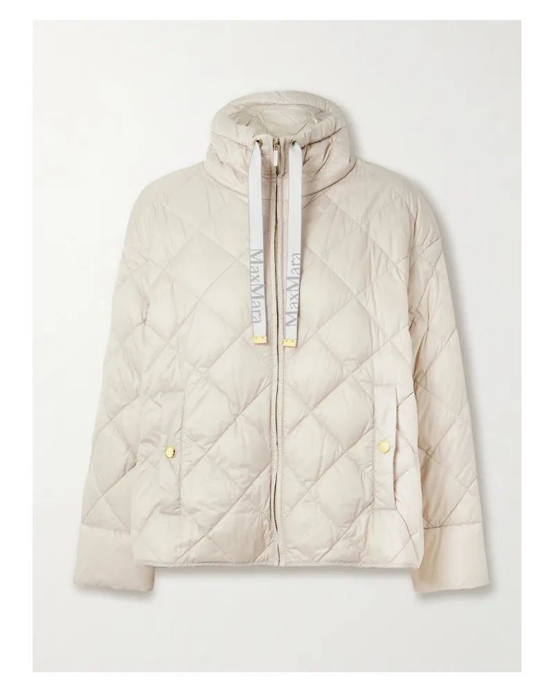 Max Mara The Cube Quilted Shell Down Jacket - Neutrals Neutrals